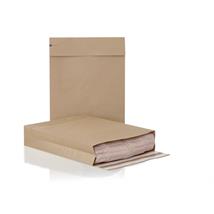 E-handelspose papir med dobbel limstripe 229x162x40+86mm | 120gr brun kraft (250) 