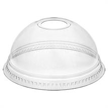 Lokk dome i rPET til beger 95mm med hull (eske 800 stk) 