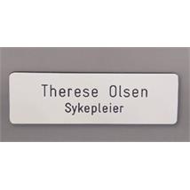 Navneskilt Plast - Gravert 76 x 25mm 