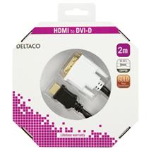 Kabel DELTACO HDMI/DVI M/M 2m sort 