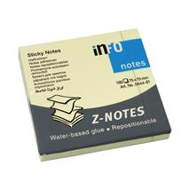 Notatblokk INFO Z-note 75 x75mm gul Post-It blokk 
