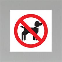 Etikett Adgang forbudt for dyr(20x20cm) Selvklebende 