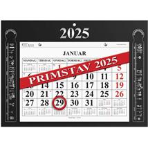 Magnetkalender GRIEG 2025 Primstav sort Format: 205 x 150 mm 