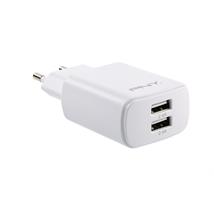 PNY Dobbel Vegglader USB, Hvit 