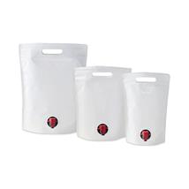 Ståposer hvite med håndtak | 1,5 L Komplett med tappekran - 250 stk pr eske 