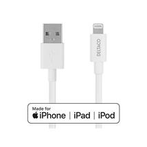 Kabel DELTACO USB-A til Lightning 1m hvi 