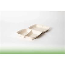 NoiBio matboks bagasse 2-rom 23 x 20,5 x 6,75 cm | 200 stk pr eske 
