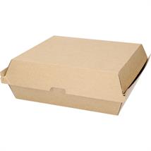 Take-away boks 20x18X7,5 cm brun 150 stk pr kartong 