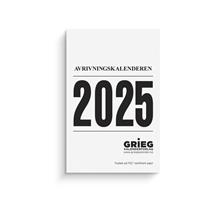 Avrivningskalender GRIEG 2025 medium 83 x 128 mm | Ett ark pr. dag 