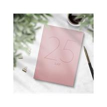Sjefskalender GRIEG A5 imit. 2025 rosa 
