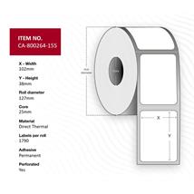 Termoetikett 102 x 38 mm Permanent lim Z-Select 2000D, 12 ruller/eske 
