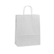 Toptwist® papirpose med tvinnede håndtak 240 x 110 x 310 mm | 100 gr | hvit. 