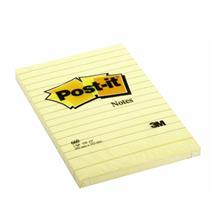 POST-IT® notatblokk 660 102x152 Gul Linjert | beskjedlapp 