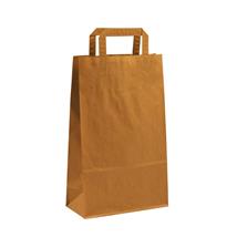 Topcraft ® papirpose med flate håndtak 220 x 105 x 360 mm | 70 gr | brun kraft 