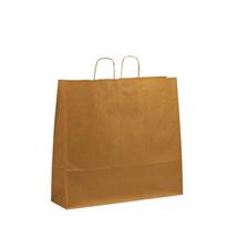 Toptwist® papirpose med tvinnede håndtak 540 x 150 x 490 mm | 110 gr | brun kraft 