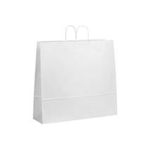 Toptwist® papirpose med tvinnede håndtak 540 x 150 x 490 mm | 110 gr | hvit. 