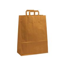 Topcraft ® papirpose med flate håndtak 320 x 140 x 420 mm | 80 gr | brun kraft 
