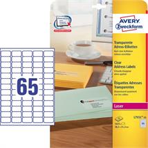 Avery laser 38,1x21,2 mm | L7551 (25) transparente mini etiketter for laser 