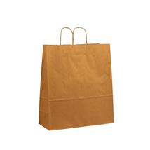Toptwist® papirpose med tvinnede håndtak 400 x 160 x 450 mm | 100 gr | brun kraft 