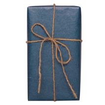 Gavepapir blå, brun ribbet kraft 57cm Diskrull 7 kg  | 165m 
