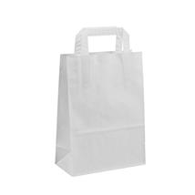 Topcraft ® papirpose med flate håndtak 200 x 100 x 280 mm | 70 gr | hvit kraft 