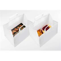 Topcraft ® papirpose med flate håndtak 260 x 175 x 245 mm | 70 gr | hvit kraft 