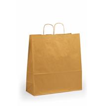 Toptwist® papirpose med tvinnede håndtak 450 x 170 x 480 mm | 100 gr | brun kraft 