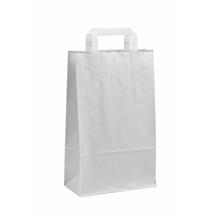 Topcraft ® papirpose med flate håndtak 220 x 105 x 360 mm | 70 gr | hvit kraft 