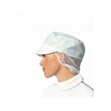 Snood-Cap GRANBERG hvit (100) Engangs hodeplagg | Skyggelue | hårnett 